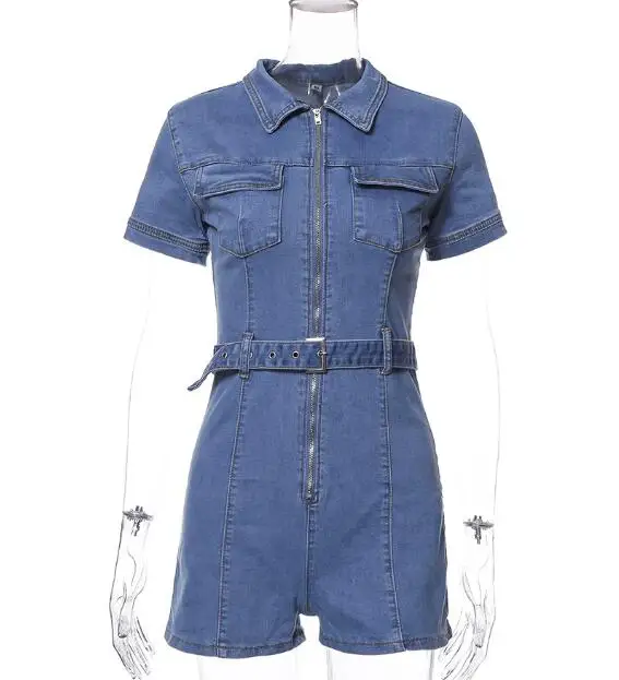 Fashion High Street Blue Deep V Neck Front Zip Pockets Slim Fit Denim Jumpsuit Women With Belt
Fashion High Street Blue Deep V Neck Front Zip Pockets Slim Fit Denim Jumpsuit Women With Belt