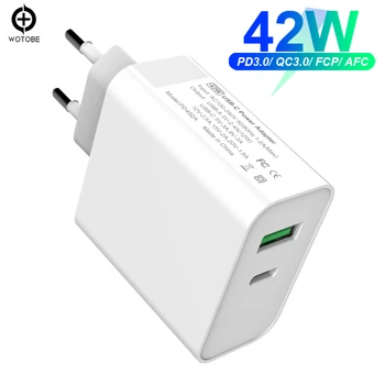 42W TYPE-C USB-C Power Adapter,1Port PD30W QC3.0 Charger For USB-C Laptops MacBook Pro/Air iPad Pro,1port USB for Samsung iPhone
42W TYPE-C USB-C Power Adapter,1Port PD30W QC3.0 Charger For USB-C Laptops MacBook Pro/Air iPad Pro,1port USB for Samsung iPhone