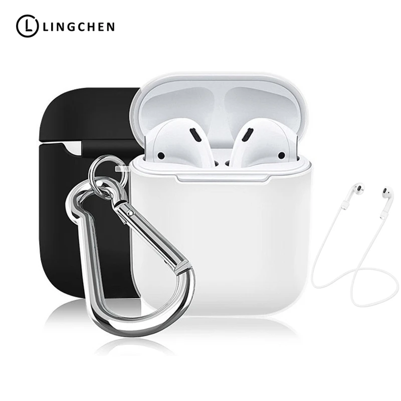 LINGCHEN Matte Earphone Case For Apple Airpods with Strap Soft Silicone Headphone Case for Airpods Accessories Protective Cover
LINGCHEN Matte Earphone Case For Apple Airpods with Strap Soft Silicone Headphone Case for Airpods Accessories Protective Cover