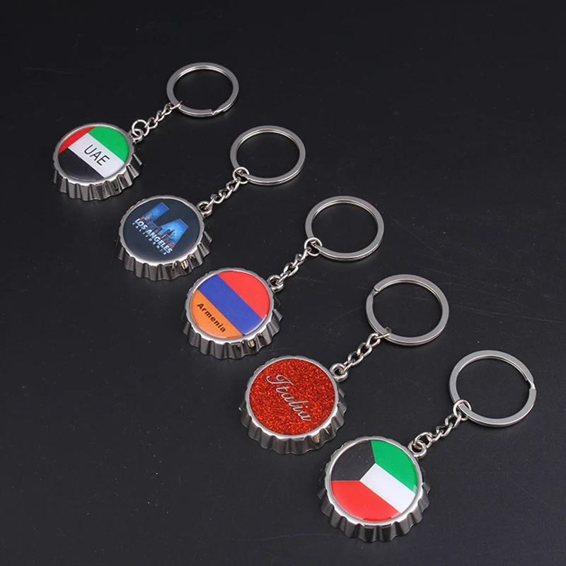 Custom Logo Metal Bottle Opener Keychain Beer Bottle Cap Shaped Key Chain Key Holder Bottle Opener with Epoxy Dome Resin Sticker
Custom Logo Metal Bottle Opener Keychain Beer Bottle Cap Shaped Key Chain Key Holder Bottle Opener with Epoxy Dome Resin Sticker