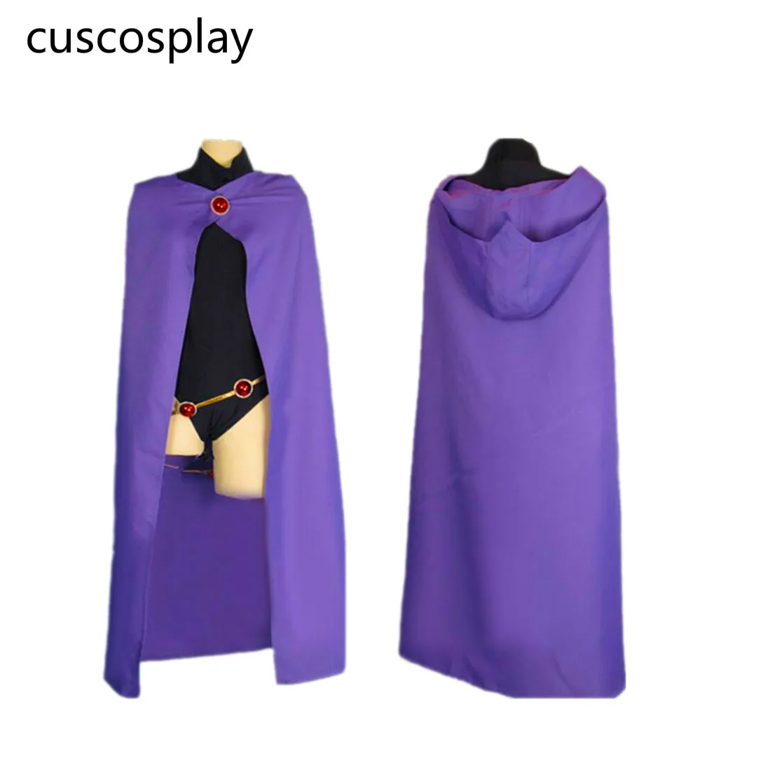 

DC Anime Teen Titans Raven Cosplay Costume High Quality Women Sexy Clothes Outfit with Cloak Jumpsuit Custom Made