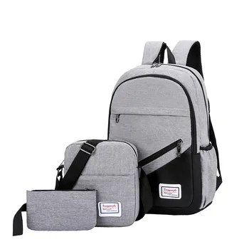 Three-piece Business laptop Backpack Leisure nylon Travel backpack High School Students'Bookbags schoolbags
Three-piece Business laptop Backpack Leisure nylon Travel backpack High School Students'Bookbags schoolbags