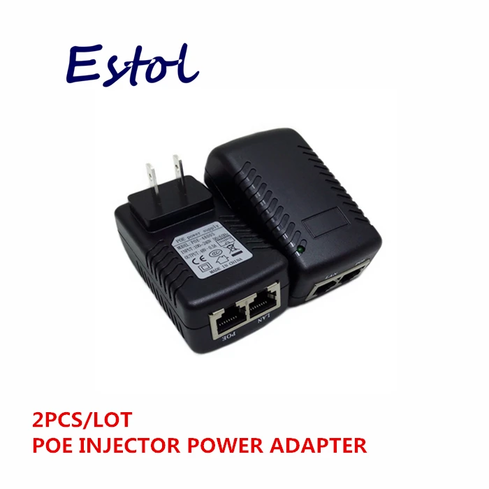 Фото DC48V 0.5A 10/100 Мбит/с PoE Инжектор питания через Ethernet адаптер pin 4/5 (+) 7/8 (-) AC100-240V IP Камера