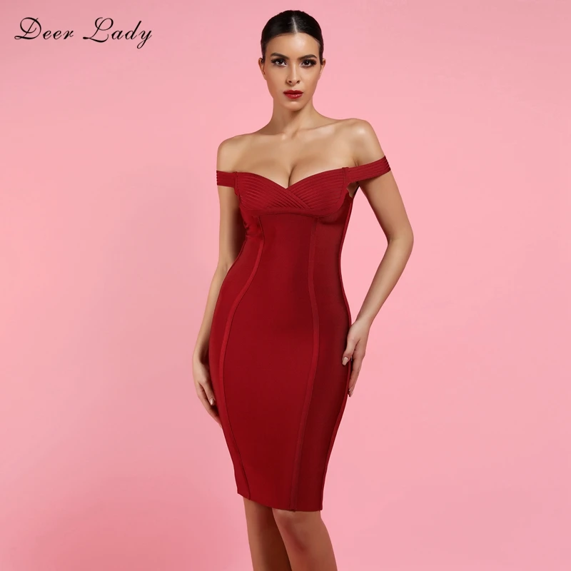 Deer Lady Bandage Club Dress 2019 New Year Wine Red Bandage Dress Rayon Night Sexy Bodycon Dress Bandage Party Wholesale HL
Deer Lady Bandage Club Dress 2019 New Year Wine Red Bandage Dress Rayon Night Sexy Bodycon Dress Bandage Party Wholesale HL