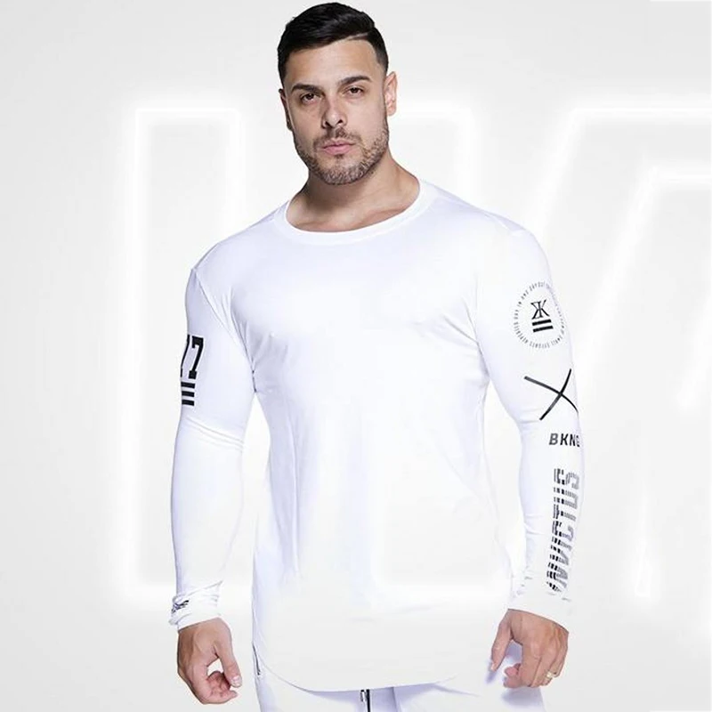 Long Sleeve T Shirt Men Cotton T-Shirt (4)