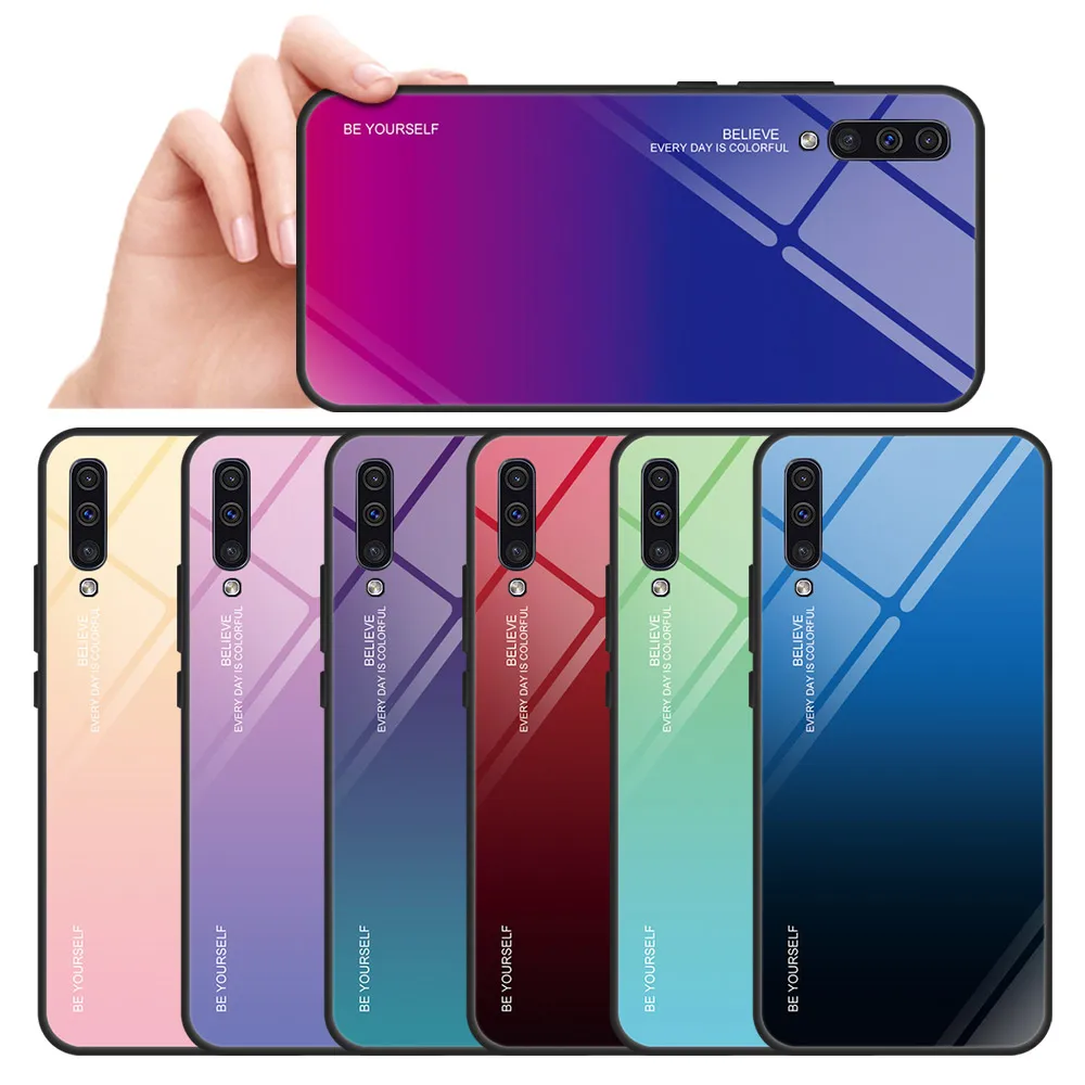 For Samsung A50 Case Gradient Tempered Glass Case For Samsung Galaxy A50 GalaxyA50 SM-A505F Case 360 Ultra Thin Hard Back Cover
For Samsung A50 Case Gradient Tempered Glass Case For Samsung Galaxy A50 GalaxyA50 SM-A505F Case 360 Ultra Thin Hard Back Cover