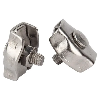 304 Stainless Steel Wire Rope Grip Cable Simplex Clamp for 2mm Wire Rope Pack of 10
304 Stainless Steel Wire Rope Grip Cable Simplex Clamp for 2mm Wire Rope Pack of 10