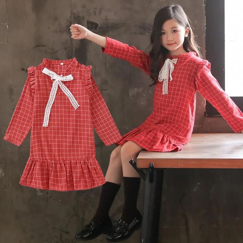 Little Girls Long Sleeve Dresses 2019 Fall New Cotton Grid Dress for Children Girls Princess Dress Kids Girls Clothes Black Red
Little Girls Long Sleeve Dresses 2019 Fall New Cotton Grid Dress for Children Girls Princess Dress Kids Girls Clothes Black Red