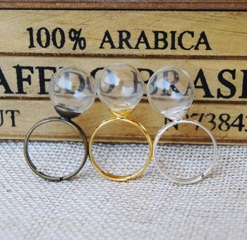 50sets/lot 14mm glass ball glass globe with ring findings set glass bottle vial pendant handmade jewelry supplies
50sets/lot 14mm glass ball glass globe with ring findings set glass bottle vial pendant handmade jewelry supplies