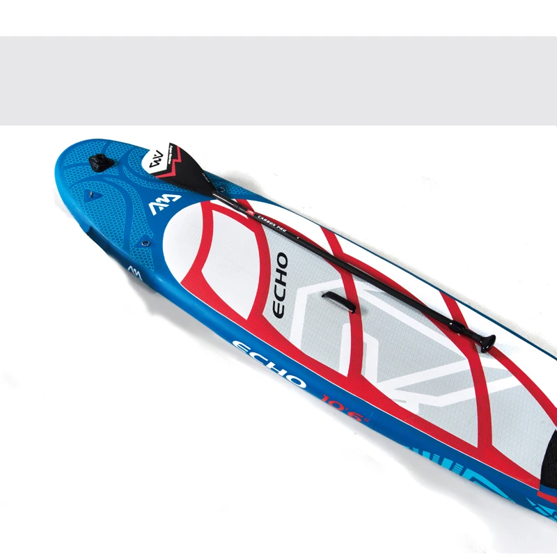 Blue surfboard red graphic Blue surfboard red graphic