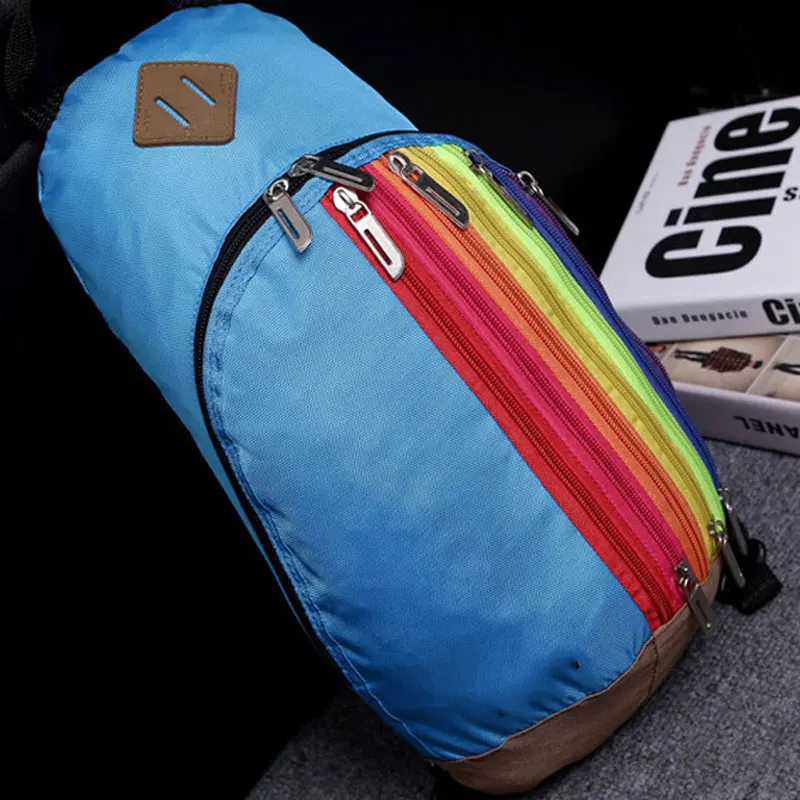 2016 Nylon Rainbow Pattern Chest Bags Casual 2 in 1 Functional Shoulder Bag&Backpack Belt Bag for Women Girls New
2016 Nylon Rainbow Pattern Chest Bags Casual 2 in 1 Functional Shoulder Bag&Backpack Belt Bag for Women Girls New