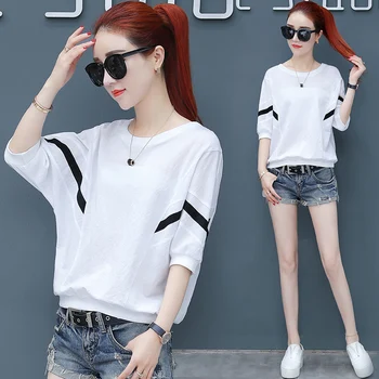 White Cotton Short Sleeve T-shirt Women's Summer 2020 New Kind of Women's Wear Korean Version Loose T-shirt Summer Top Fashion
White Cotton Short Sleeve T-shirt Women's Summer 2020 New Kind of Women's Wear Korean Version Loose T-shirt Summer Top Fashion
