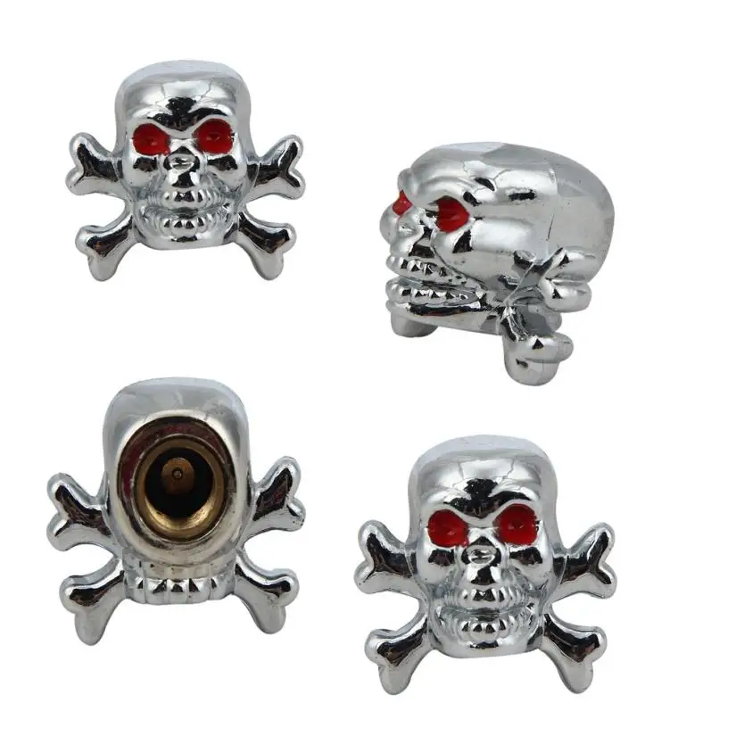 4PCS Car Styling Sivler Skull Tire/Wheel Stem Air Caps Covers Car Truck Hot Rod ATV
4PCS Car Styling Sivler Skull Tire/Wheel Stem Air Caps Covers Car Truck Hot Rod ATV