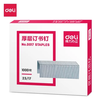 Deli 1000pcs/box Staples 0017 23/17 Size For Stapler Thick Silver Color Metal Staples Binding Tools School Office Supplies
Deli 1000pcs/box Staples 0017 23/17 Size For Stapler Thick Silver Color Metal Staples Binding Tools School Office Supplies