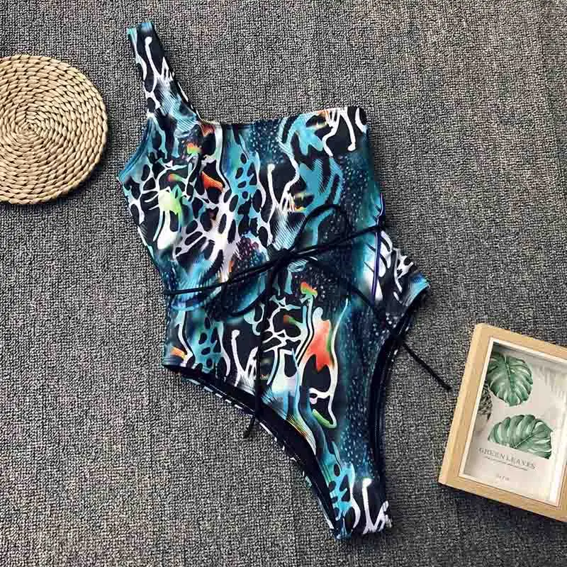One Piece Swimwear Women Leopard Blue Yellow Women Swimsuit 2019 Mujer One Shoulder Swimming Suit For Women With Belt Beachwear
One Piece Swimwear Women Leopard Blue Yellow Women Swimsuit 2019 Mujer One Shoulder Swimming Suit For Women With Belt Beachwear