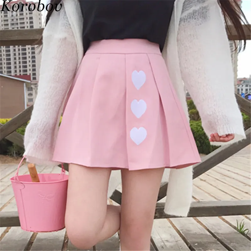 Korobov Preppy Style Love Embroidery Mini Skirt 2019 Summer High Waist Short Women Skirts A-Line Students Skirt 76973
Korobov Preppy Style Love Embroidery Mini Skirt 2019 Summer High Waist Short Women Skirts A-Line Students Skirt 76973