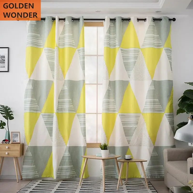 Modern Diamond Pattern Simple Yellow Curtains For Living Room Bedroom Window Curtain Shading
Modern Diamond Pattern Simple Yellow Curtains For Living Room Bedroom Window Curtain Shading