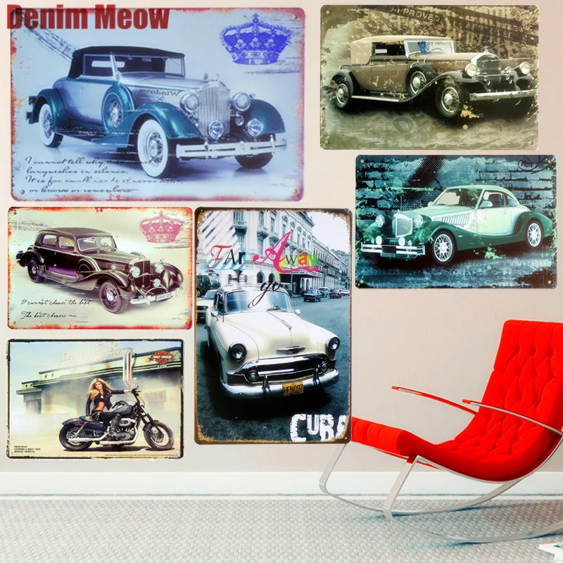 Luxury Car Plaque Vintage Metal Tin Signs Bar Pub Car Decorative Plates Noble Car Wall Stickers Iron Poster Home Decor MN32
Luxury Car Plaque Vintage Metal Tin Signs Bar Pub Car Decorative Plates Noble Car Wall Stickers Iron Poster Home Decor MN32