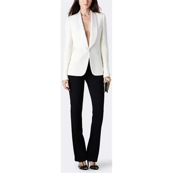 Custom Slim Single Buckle Women's Suit Two-Piece White Jacket + Black Pants Ms. Business Office Formal Suit Dress
Custom Slim Single Buckle Women's Suit Two-Piece White Jacket + Black Pants Ms. Business Office Formal Suit Dress