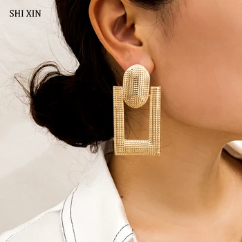 SHIXIN Big Drop Earrings for Women Geometry Statement Earrings 2019 Korean Fashion Jewelry Stylish Large Hanging Earings Female
SHIXIN Big Drop Earrings for Women Geometry Statement Earrings 2019 Korean Fashion Jewelry Stylish Large Hanging Earings Female