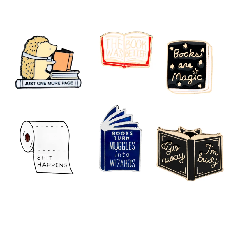 2019 Newest Book Pin Book brooches Good vibes badges Read more lapel pins Funny quote jewelry Book pins collection
2019 Newest Book Pin Book brooches Good vibes badges Read more lapel pins Funny quote jewelry Book pins collection
