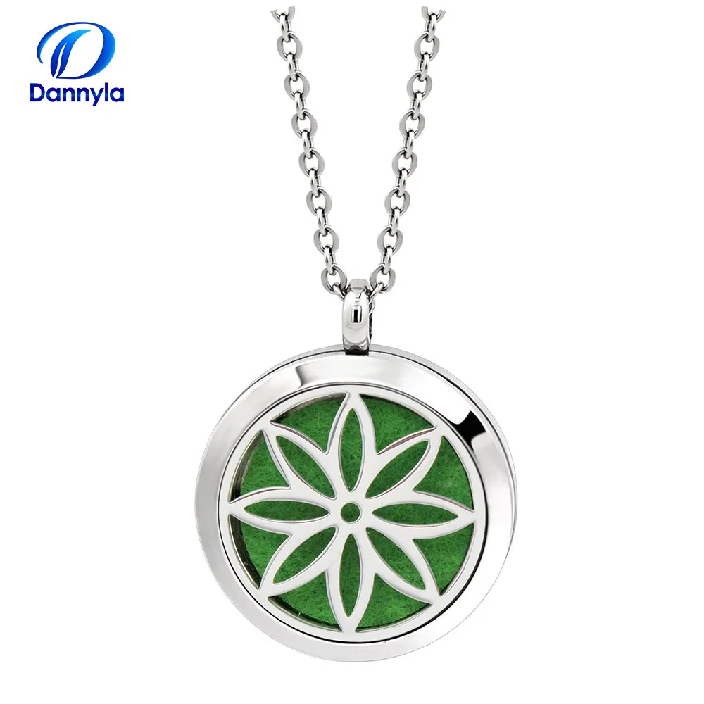 

30MM Aromatherapy Floating Locket Stainless Steel Perfume Necklace Essential Oil Diffuser Fragrance Locket Necklace DLAR86-103