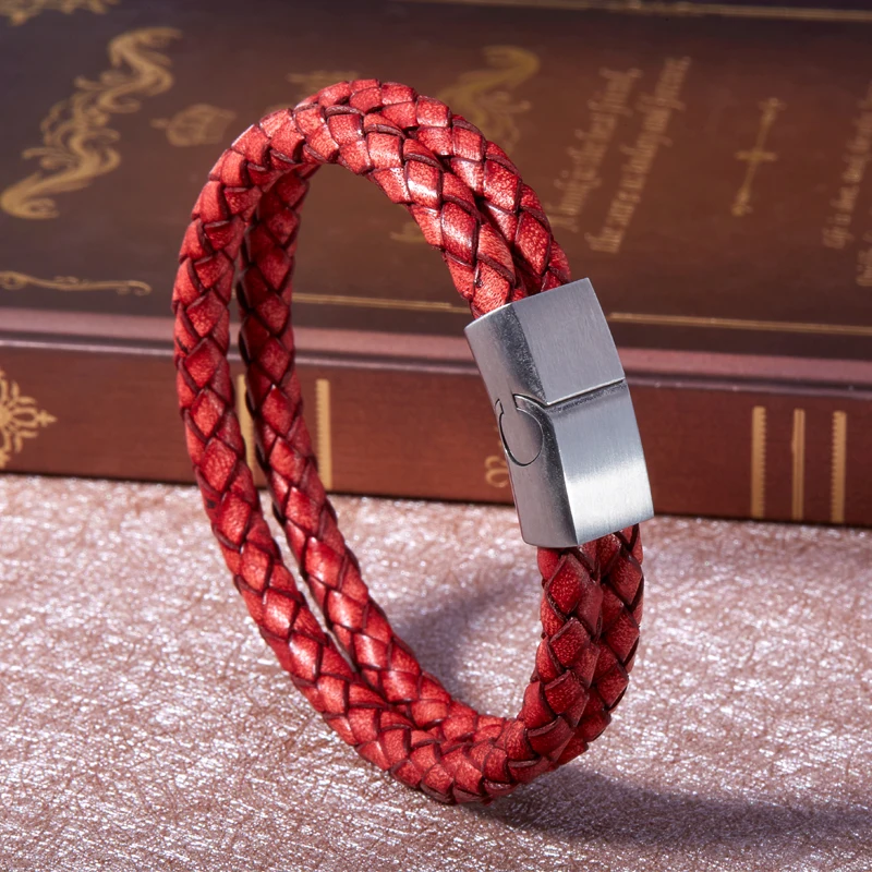 2018 New Style Fashionable Bracelet For Men Decorative Leather Stainless Steel Multiple Compilation Bracelet Fashion
2018 New Style Fashionable Bracelet For Men Decorative Leather Stainless Steel Multiple Compilation Bracelet Fashion