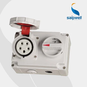 IP67 5P 16A 400V Socket with Switches and Mechanical Interlock/ interlock switch socket SP-7280
IP67 5P 16A 400V Socket with Switches and Mechanical Interlock/ interlock switch socket SP-7280