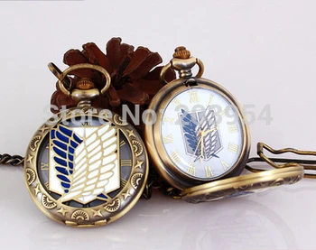 12pcs/lot Pocket Watches Anime Attack on Titan Shingeki no Kyojin Scouting Legion necklaces bronze vintage Pendant Free shipping
12pcs/lot Pocket Watches Anime Attack on Titan Shingeki no Kyojin Scouting Legion necklaces bronze vintage Pendant Free shipping