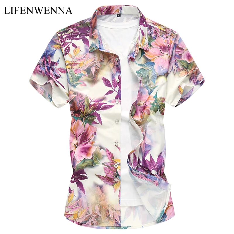 Summer Fashion Print Men's Shirt 2019 Floral Print Short Sleeve Shirt Mens Clothes Trend Mens Slim Fit Casual Print Shirts M-7XL
Summer Fashion Print Men's Shirt 2019 Floral Print Short Sleeve Shirt Mens Clothes Trend Mens Slim Fit Casual Print Shirts M-7XL