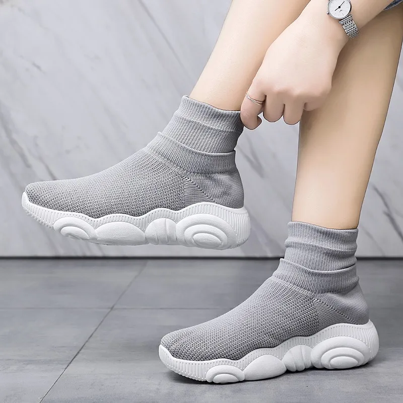 2019 New Arrival Women Vulcanized Shoes Solid Sock Shoes Female Casual Shoes Cute Sole Thick Bottom Footwear Platforms Sneaker
2019 New Arrival Women Vulcanized Shoes Solid Sock Shoes Female Casual Shoes Cute Sole Thick Bottom Footwear Platforms Sneaker