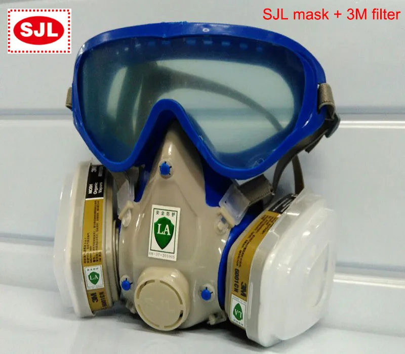 SJL respirator mask +3M 6001/5N11/501 filter protective mask against Painting spraying respirator gas mask
SJL respirator mask +3M 6001/5N11/501 filter protective mask against Painting spraying respirator gas mask