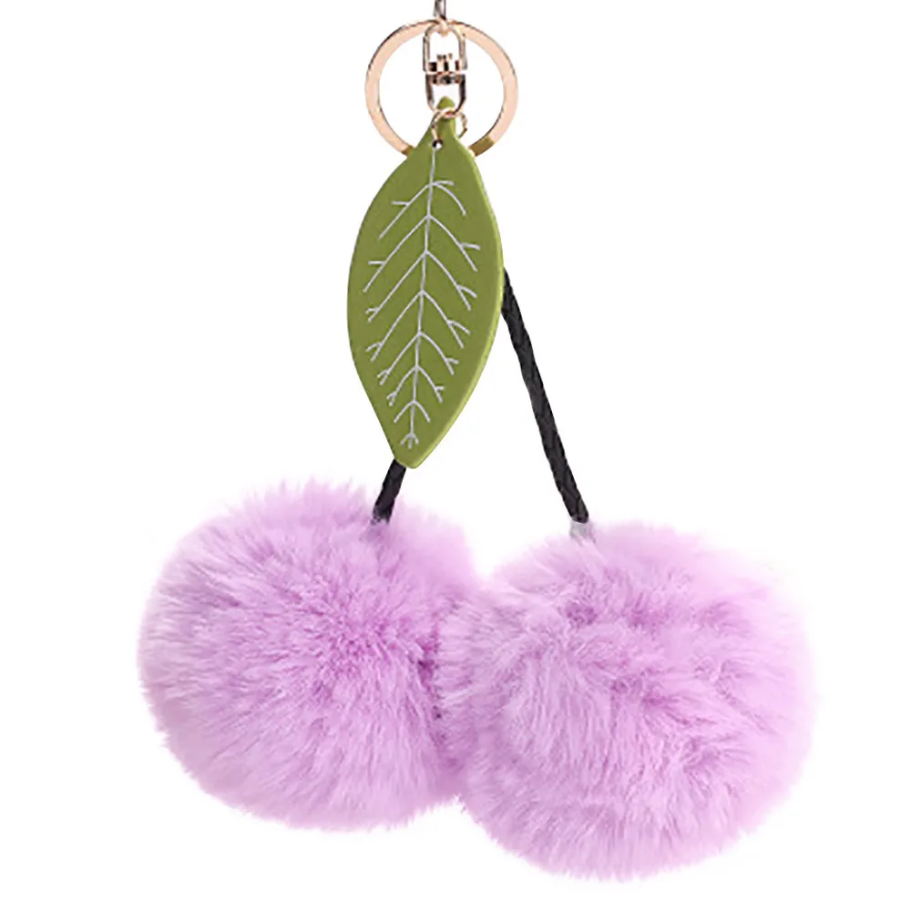 8CM Cute Cherry Leaves Keychain Pendant Women Key Ring Holder Pompoms Key Chains Sep 27
8CM Cute Cherry Leaves Keychain Pendant Women Key Ring Holder Pompoms Key Chains Sep 27
