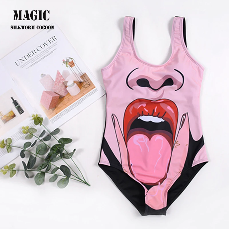 Cartoon character pattern Print One piece Swimsuit Summer Sexy Backless Swimsuit Ladies Beach Bathing Suit Swimwear pink
Cartoon character pattern Print One piece Swimsuit Summer Sexy Backless Swimsuit Ladies Beach Bathing Suit Swimwear pink