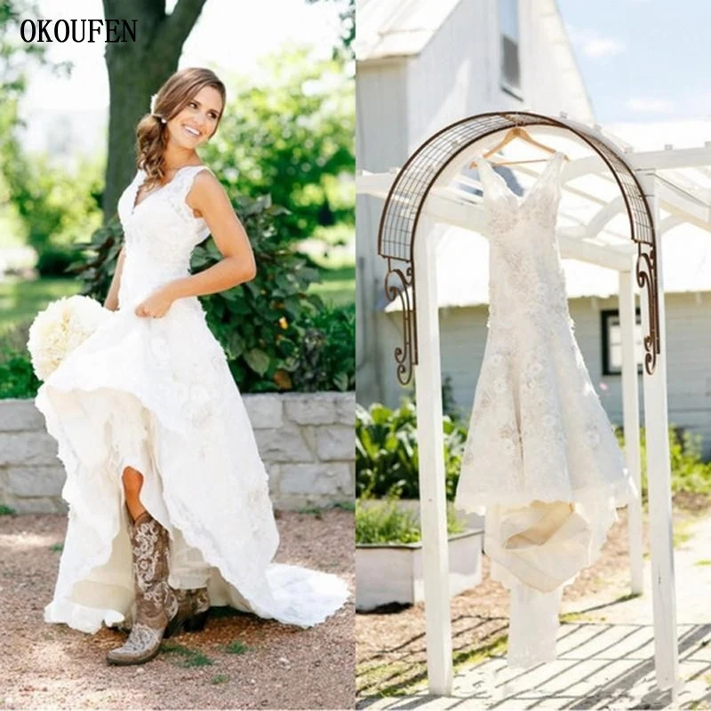 Country Mermaid Wedding Dresses 2019 Mermaid V-Neck Cap Sleeves vestido de noiva robe mariage Rustic Bridal Gowns brautkleid
Country Mermaid Wedding Dresses 2019 Mermaid V-Neck Cap Sleeves vestido de noiva robe mariage Rustic Bridal Gowns brautkleid