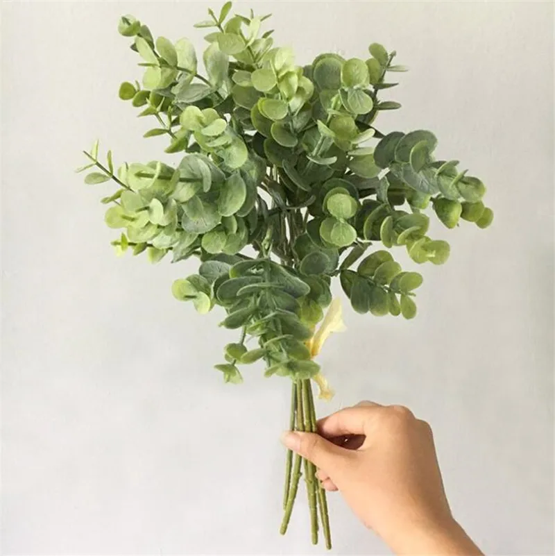 6Pcs/bunch Plastic Artificial Eucalyptus for Christmas wedding decoration Flower arrangment faux foliage fake leaves plant
6Pcs/bunch Plastic Artificial Eucalyptus for Christmas wedding decoration Flower arrangment faux foliage fake leaves plant