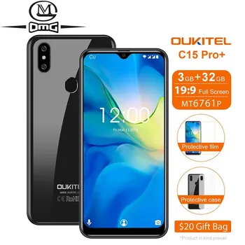 

OUKITEL C15 Pro+ 6.088'' cellphone Water Drop Screen mobile cell phone 4G Smartphone Android 9.0 3GB+32GB 2.4G/5G WiFi Phones