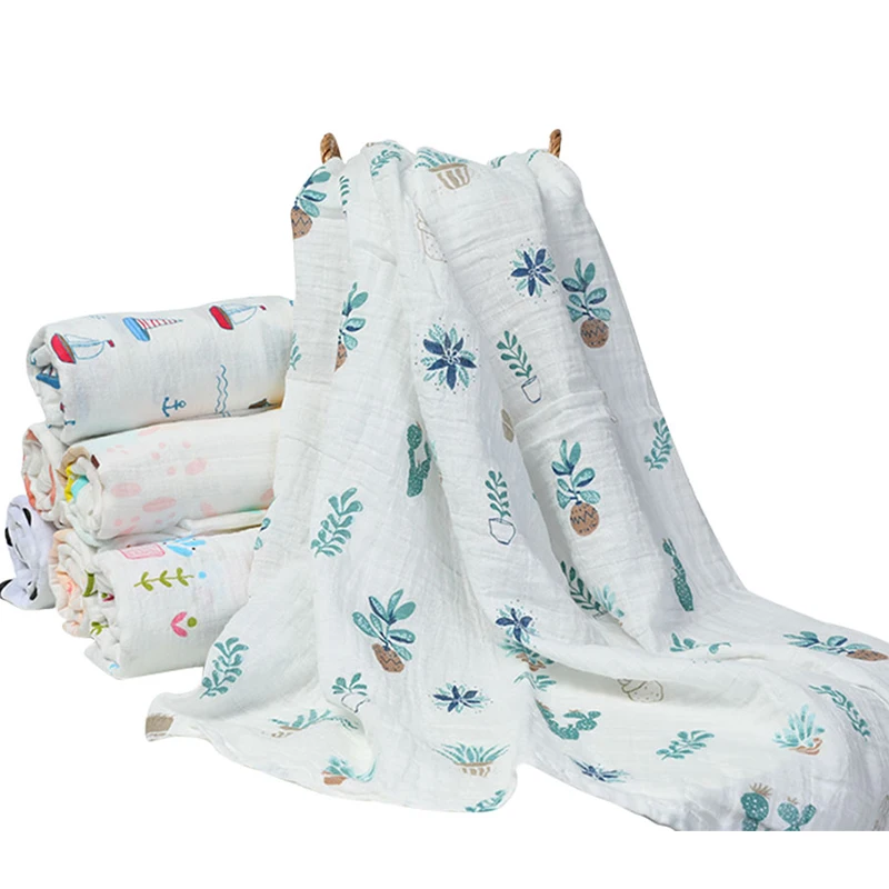 Muslin 100% Organic Cotton Baby Swaddles Soft Newborn Blankets Bath Gauze Infant Wrap sleepsack Stroller Cover Play Mat
Muslin 100% Organic Cotton Baby Swaddles Soft Newborn Blankets Bath Gauze Infant Wrap sleepsack Stroller Cover Play Mat