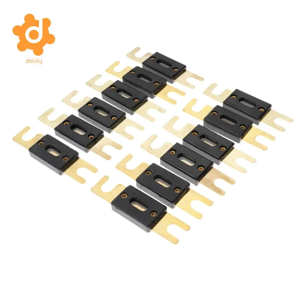 12 Pieces Car Stereo Audio Electrical Flat ANL Blade Fuse 300AMP Gold Plated