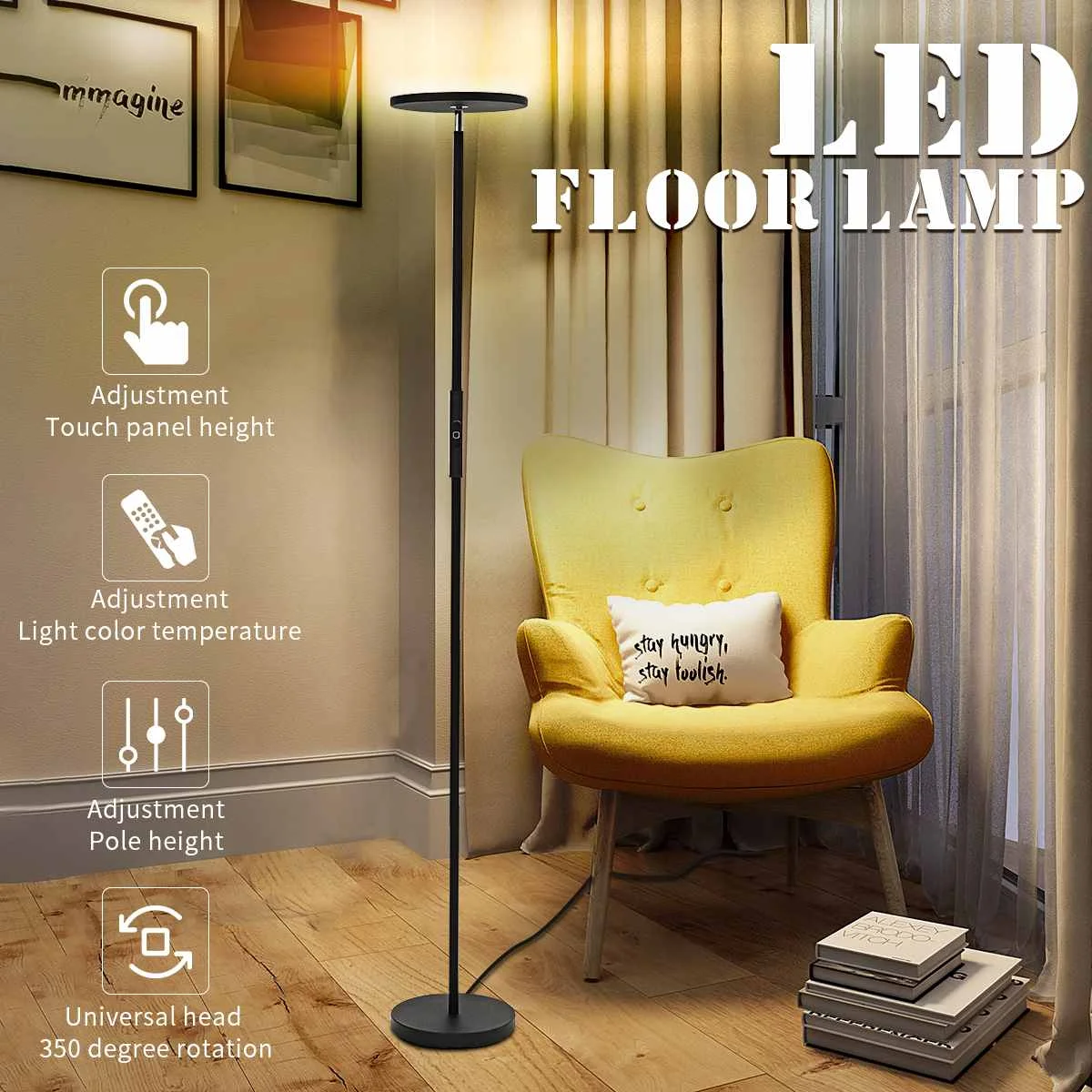 Adjustable WIFI Type LED Floor Lamps Lights Home Office Dimmable Remote Control European Style Modern For Living Room
Adjustable WIFI Type LED Floor Lamps Lights Home Office Dimmable Remote Control European Style Modern For Living Room