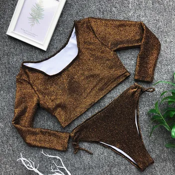New Bling Bling Long Sleeve Two Piece Swimsuit Bandage Swimwear Sexy Cut Out Bathing Suit Women High Cut Low Waist Swimming Suit
New Bling Bling Long Sleeve Two Piece Swimsuit Bandage Swimwear Sexy Cut Out Bathing Suit Women High Cut Low Waist Swimming Suit