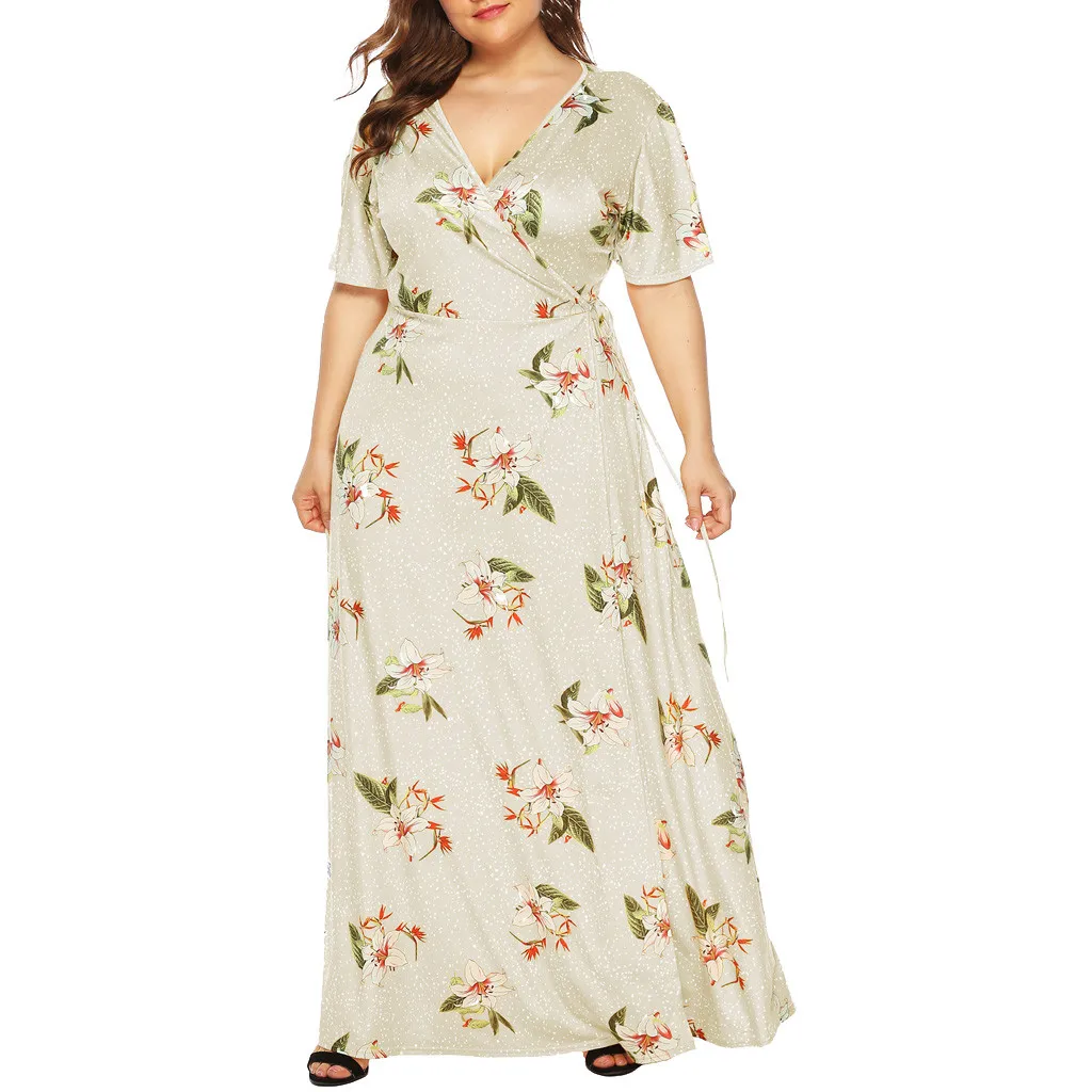 Zerotime #401 2019 NEW FASHION Womens Plus Size Casual V Neck Short Sleeve Ankle Length Dress Party Dress charm Free Shipping
Zerotime #401 2019 NEW FASHION Womens Plus Size Casual V Neck Short Sleeve Ankle Length Dress Party Dress charm Free Shipping