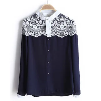 Women Lace Floral Women Chiffon Shirt Tops Button Down Long Sleeve Loose Shirts For Women
Women Lace Floral Women Chiffon Shirt Tops Button Down Long Sleeve Loose Shirts For Women