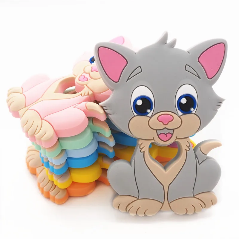 Chenkai 1pc Silicone Cat Teether DIY Baby Chewing Pendant Nursing Sensory Kitten Teething Pacifier Dummy Jewelry Toy Gfit
Chenkai 1pc Silicone Cat Teether DIY Baby Chewing Pendant Nursing Sensory Kitten Teething Pacifier Dummy Jewelry Toy Gfit