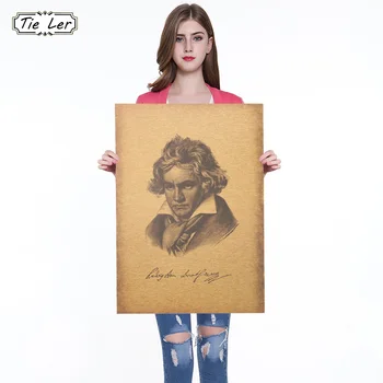 Musician Beethoven Retro Kraft Paper Poster Indoor Decoration Wall Sticker Painting Wallpaper 51X36cm
Musician Beethoven Retro Kraft Paper Poster Indoor Decoration Wall Sticker Painting Wallpaper 51X36cm