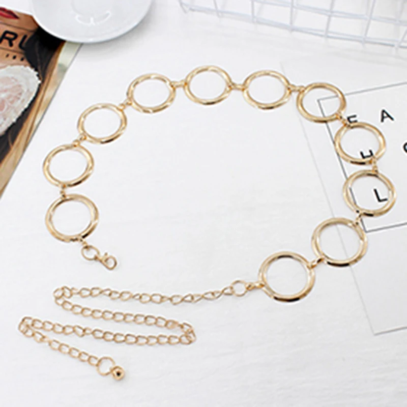 2019 Fashion Girls Metal Waist Chain Gold Plated Belt Decoration Belt for Dresses Women Circle Metal String Designer Belts
2019 Fashion Girls Metal Waist Chain Gold Plated Belt Decoration Belt for Dresses Women Circle Metal String Designer Belts
