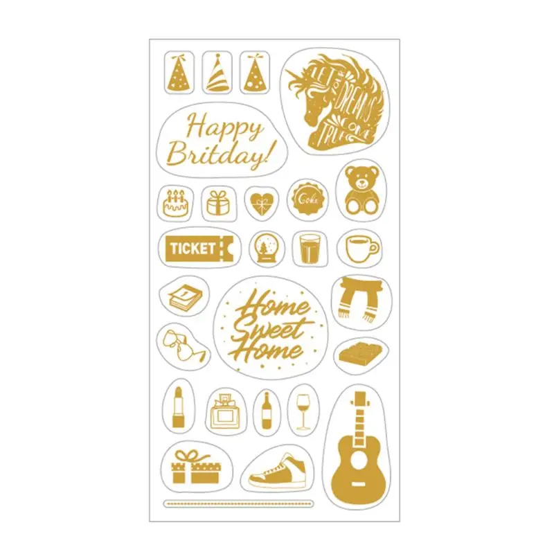 1 Sheet Gold Letters Stickers Happy Birthday Decorative Diary Stationery Scrapbooking DIY Album Washi Stick Lable
1 Sheet Gold Letters Stickers Happy Birthday Decorative Diary Stationery Scrapbooking DIY Album Washi Stick Lable