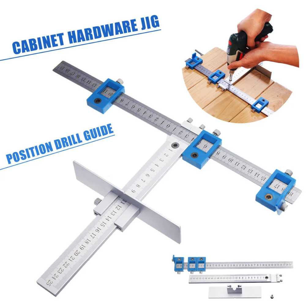 Aluminum/Plastic Position Cabinet Hardware Jig Drill Guide Sleeve Drawer for Woodworking
Aluminum/Plastic Position Cabinet Hardware Jig Drill Guide Sleeve Drawer for Woodworking