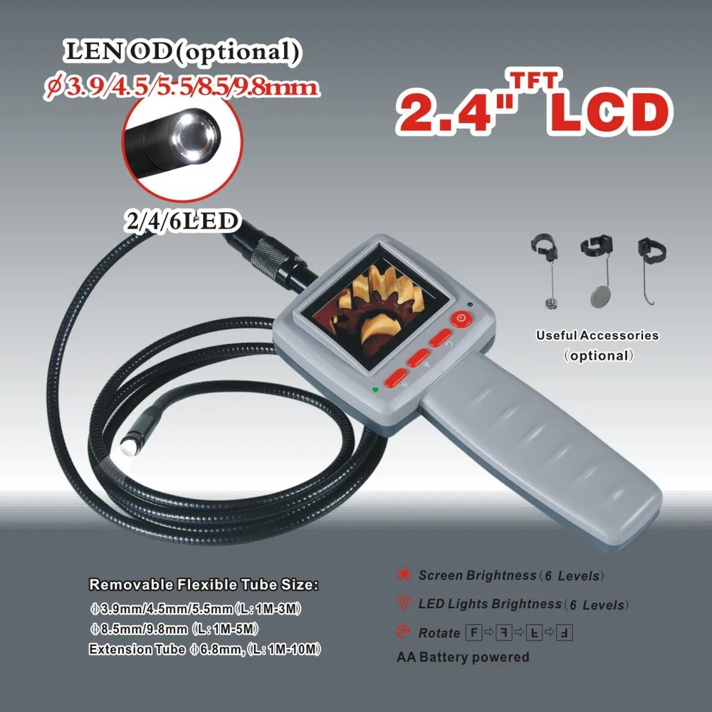 Flexible Portable LCD Video Borescope CMOS endoscope camera | Безопасность и защита