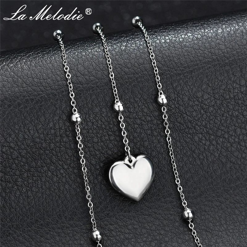 New Classic Women 316L Stainless Steel Dangle Necklace Heart Shaped Pendants Link Chains Choker For Women Jewelry Necklaces
New Classic Women 316L Stainless Steel Dangle Necklace Heart Shaped Pendants Link Chains Choker For Women Jewelry Necklaces